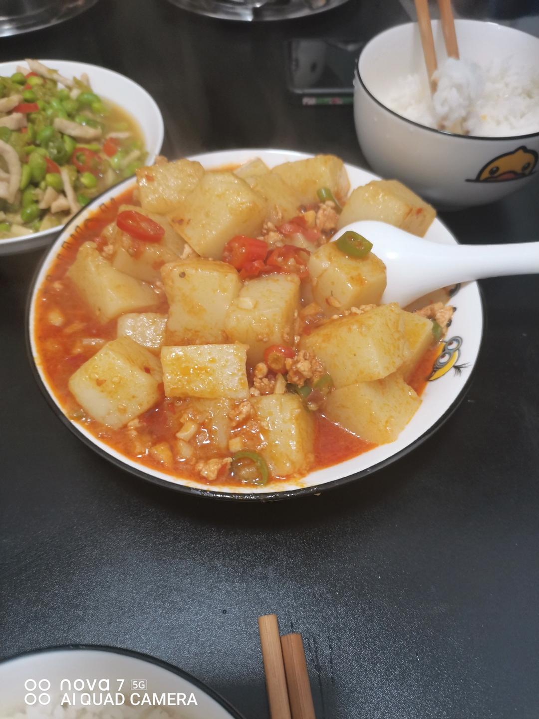 湘菜肉末米豆腐，小美的美食