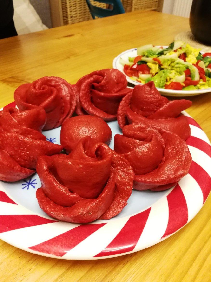 奶香红玫瑰花卷之【红红火火年夜饭】