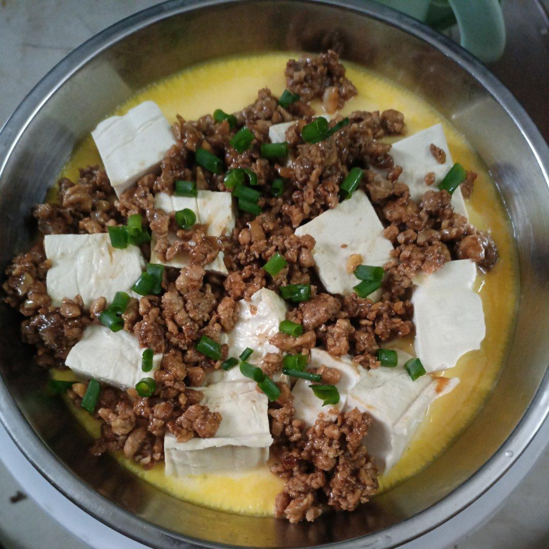 肉末豆腐蒸蛋