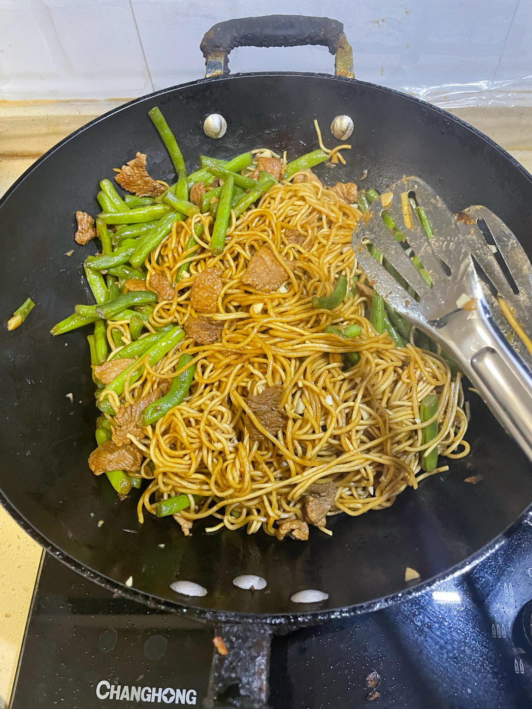 地道老北京扁豆焖面 豆角焖面 太好吃小心吃撑哦