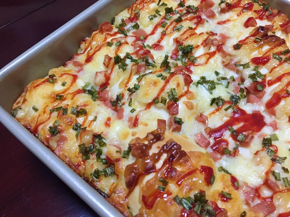 香葱肉松芝士面包（淡奶油消耗）