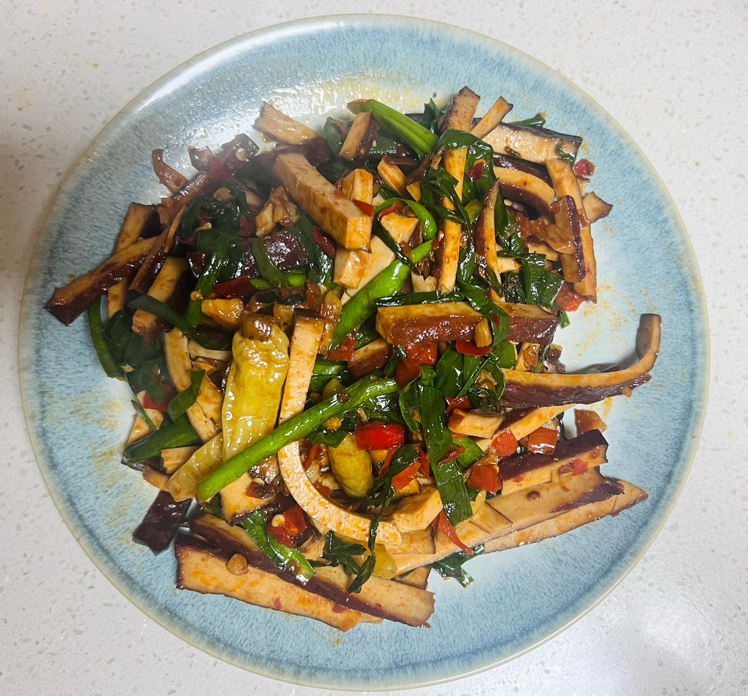 豆瓣香干炒韭菜