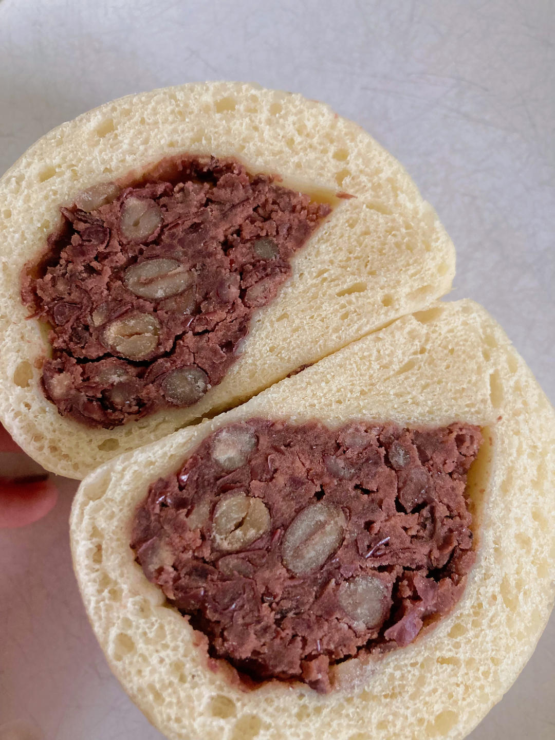 超好吃有豆豆的豆沙包，一次发酵（红豆包）