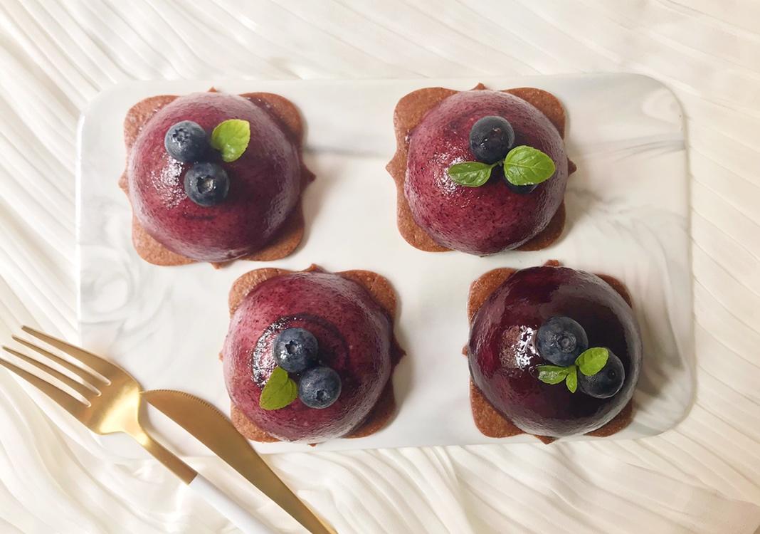 「清新夏天」蓝莓酸奶慕斯
