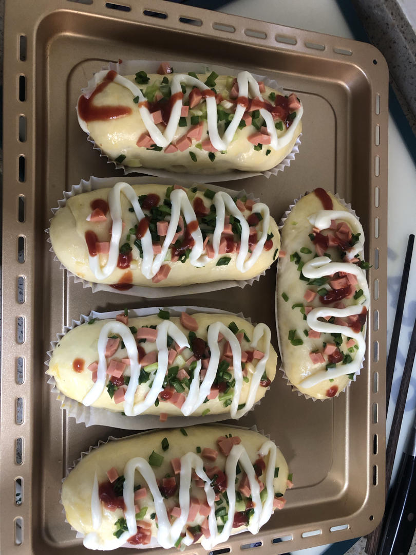 香葱火腿肉松面包