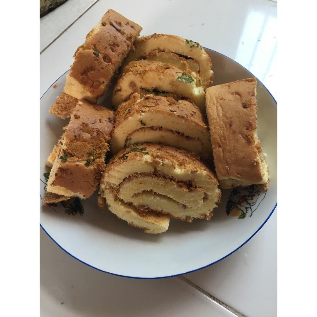 香葱肉松蛋糕卷