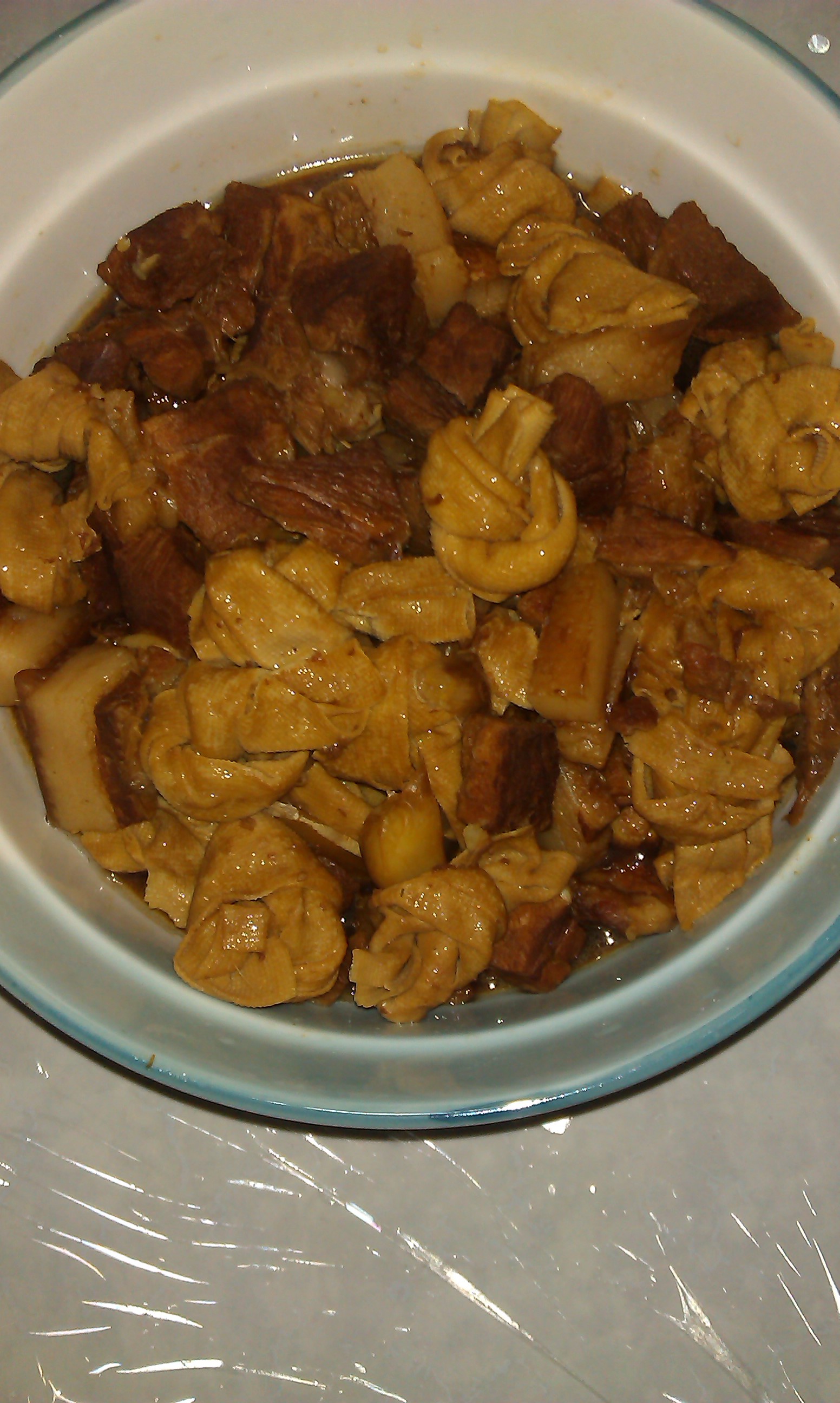 肉兔王小毛做的百叶结烧肉