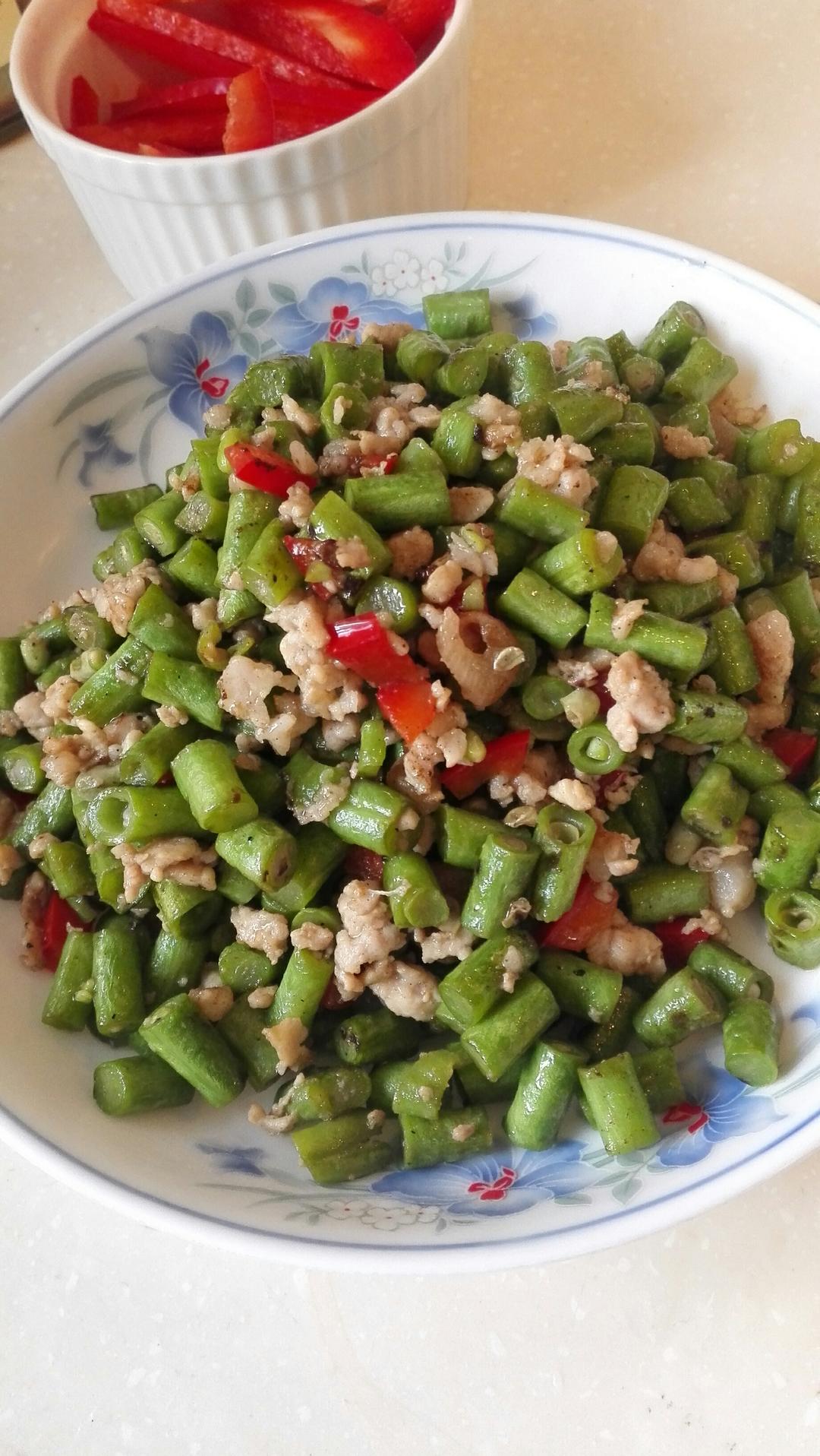 豇豆肉末的做法