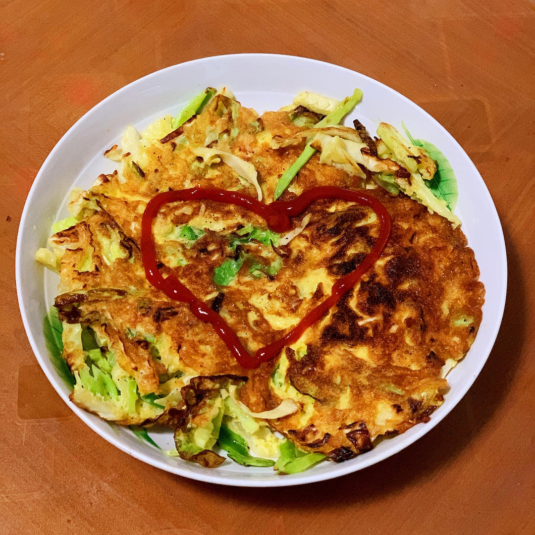 黄磊老师同款低卡营养包菜鸡蛋饼