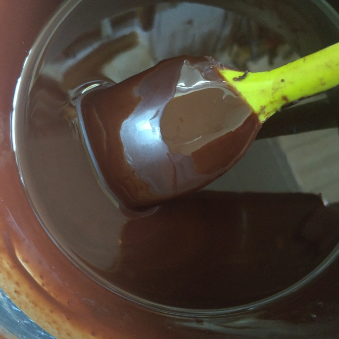 可可液块可可脂自制黑巧克力的做法 步骤3