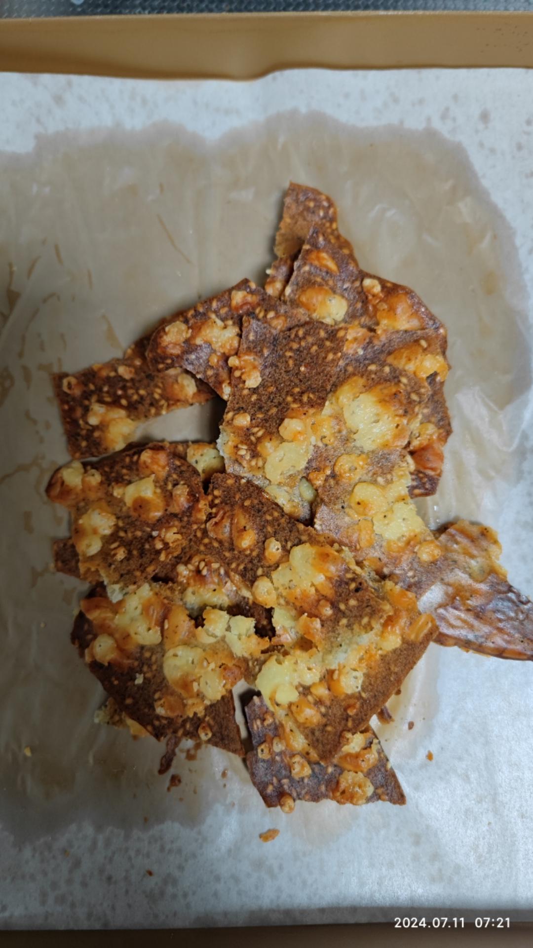 咸香酥脆❗️越吃越香❗️🔥香葱肉松薄脆饼❗️