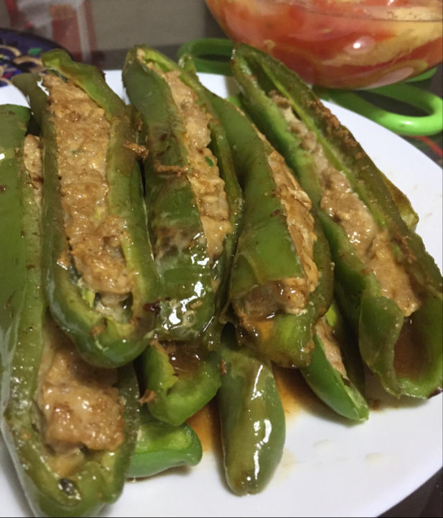 下饭菜肴--青椒酿肉