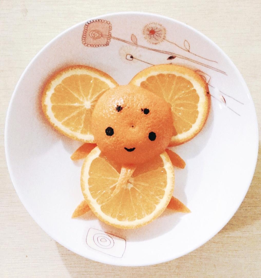 橙子水果拼盘（鹰猫虎狮象猪鸡）