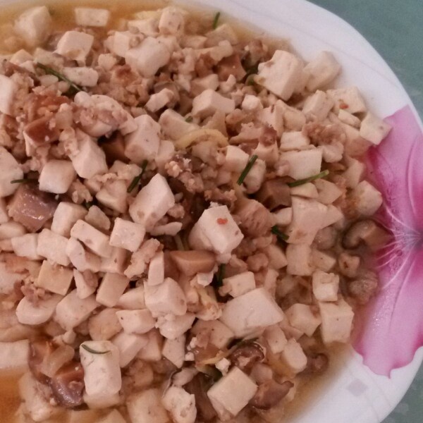 跑-7做的豆腐肉碎银丝菜