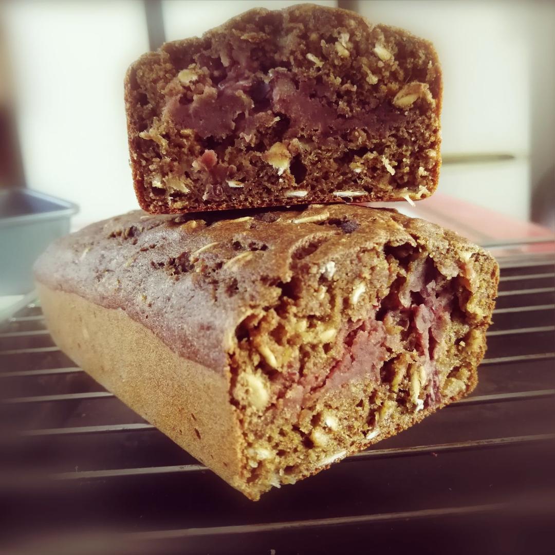 红豆香芋快手面包丨健康·烘焙