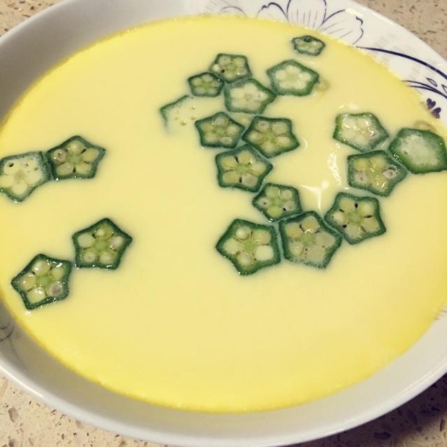 颜值控-做一朵开在碗里的花秋葵蒸水蛋