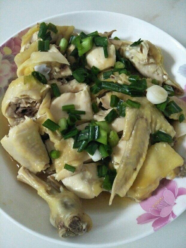 香蒸葱油鸡