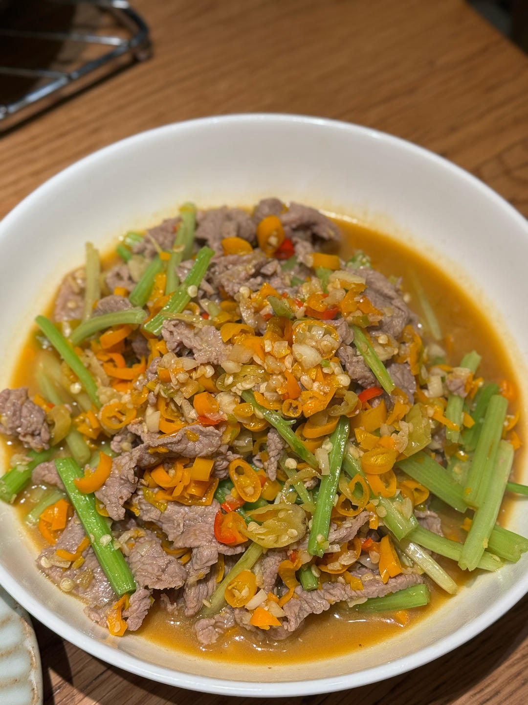 海南贡椒汆牛肉