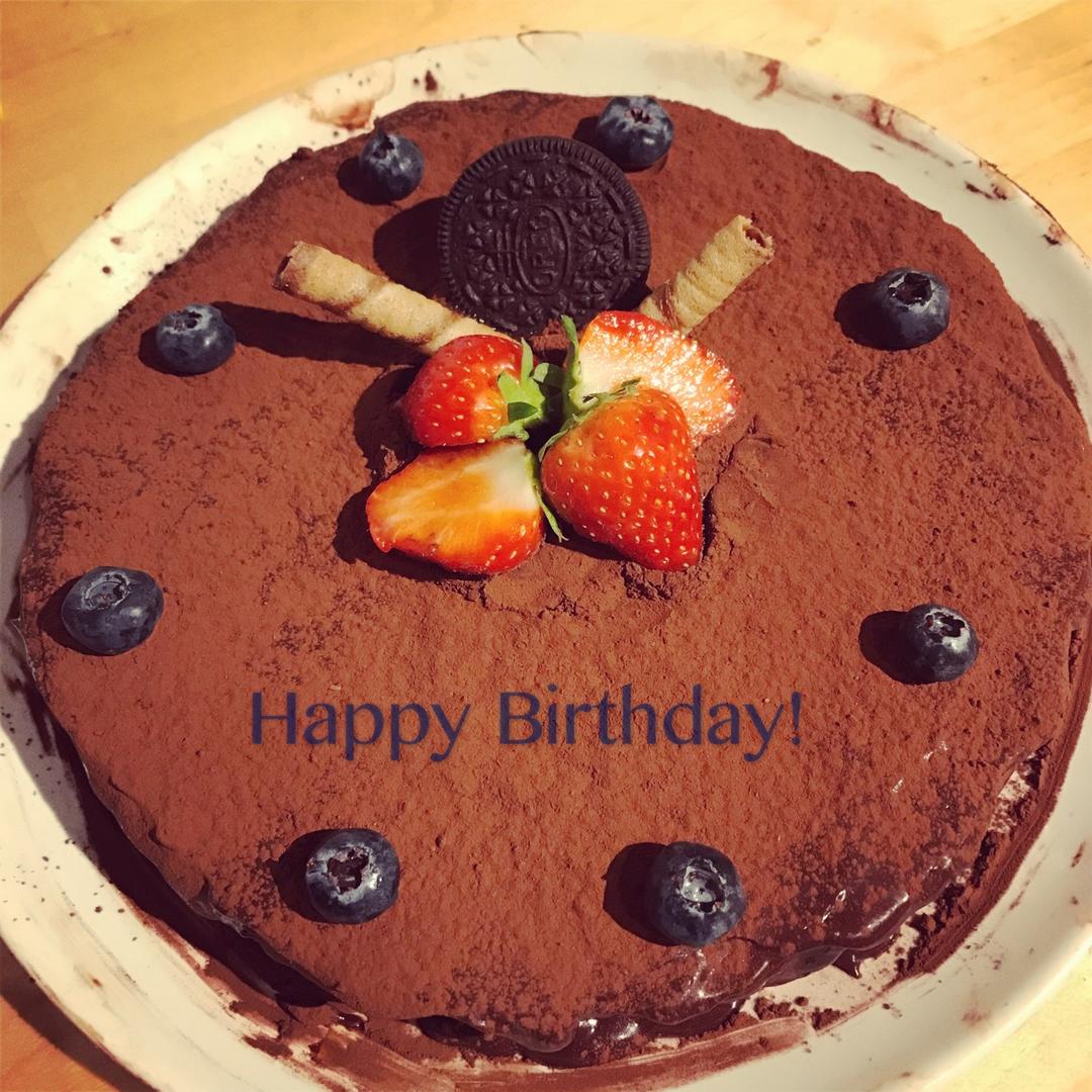 可可戚风 巧克力围边奶油蛋糕（视频菜谱）