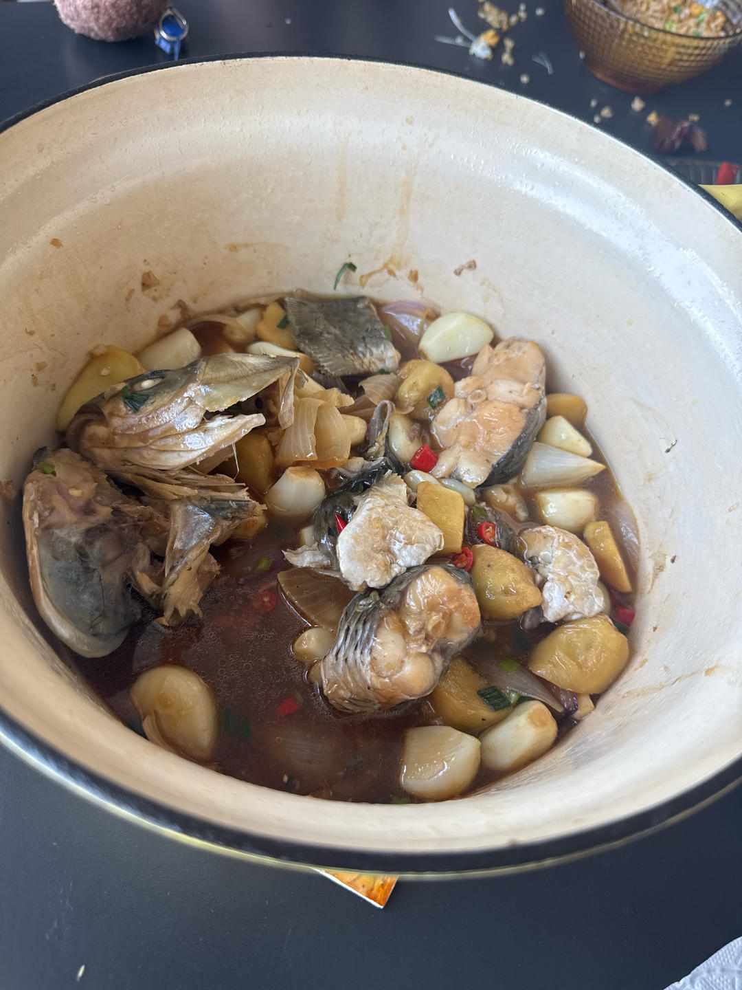 珐琅锅无水焗鲈鱼