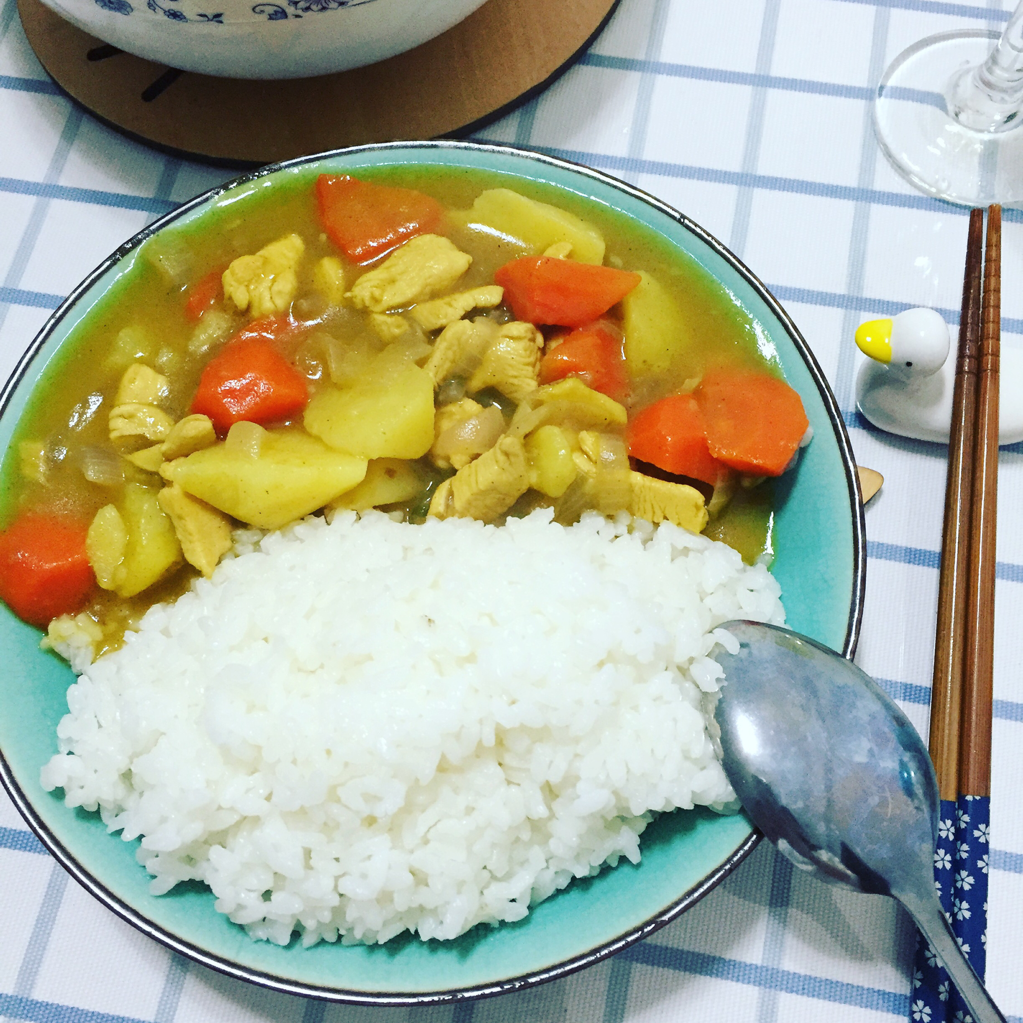 咖喱鸡块饭