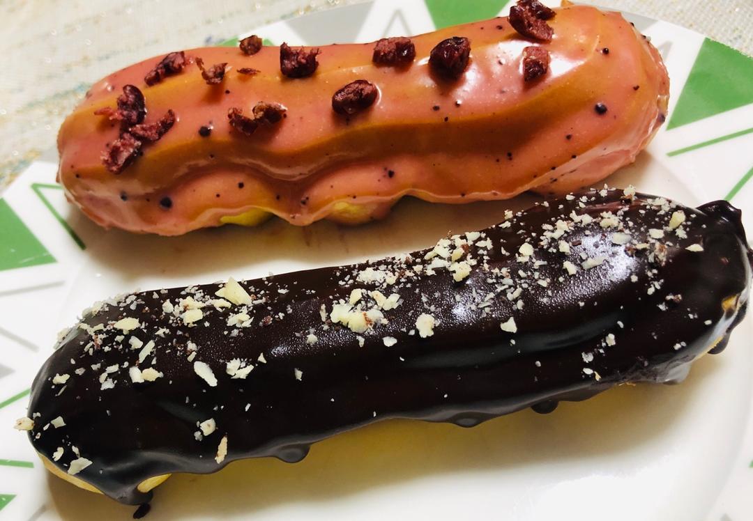 （视频菜谱）手指泡芙 Éclair／闪电泡芙