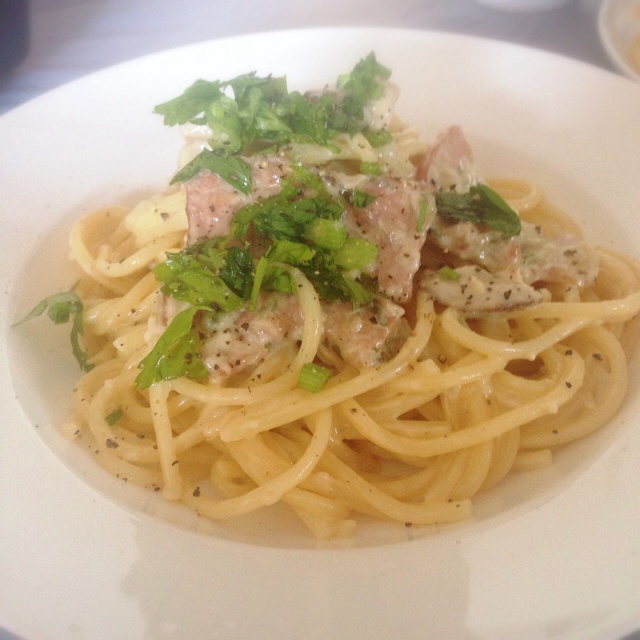 奶油培根蘑菇意面