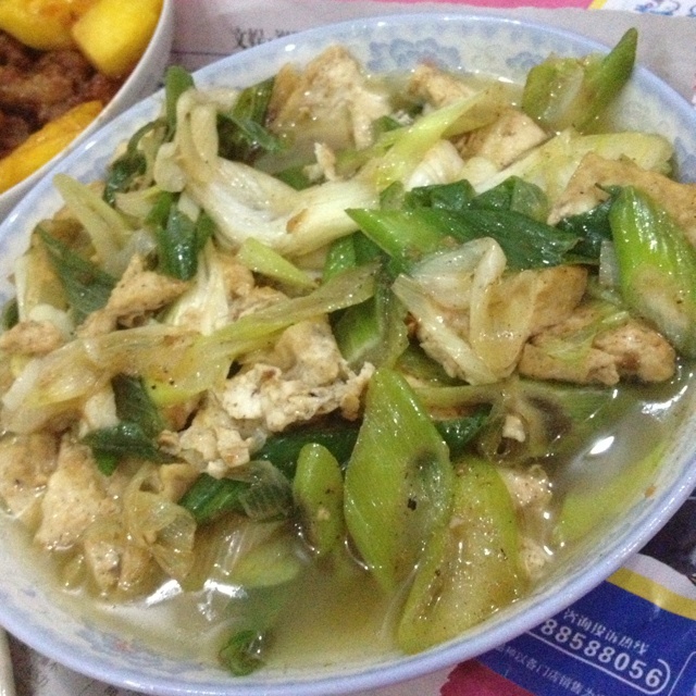大葱烧豆腐