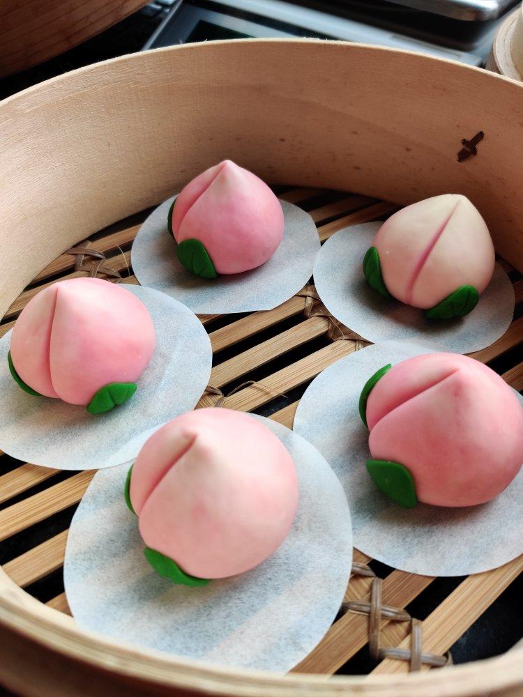 天然果蔬粉、寿桃（造型馒头/桃子馅儿包子）