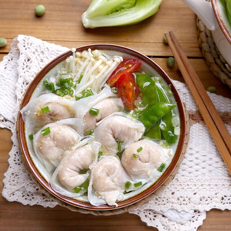 鱼皮饺汤