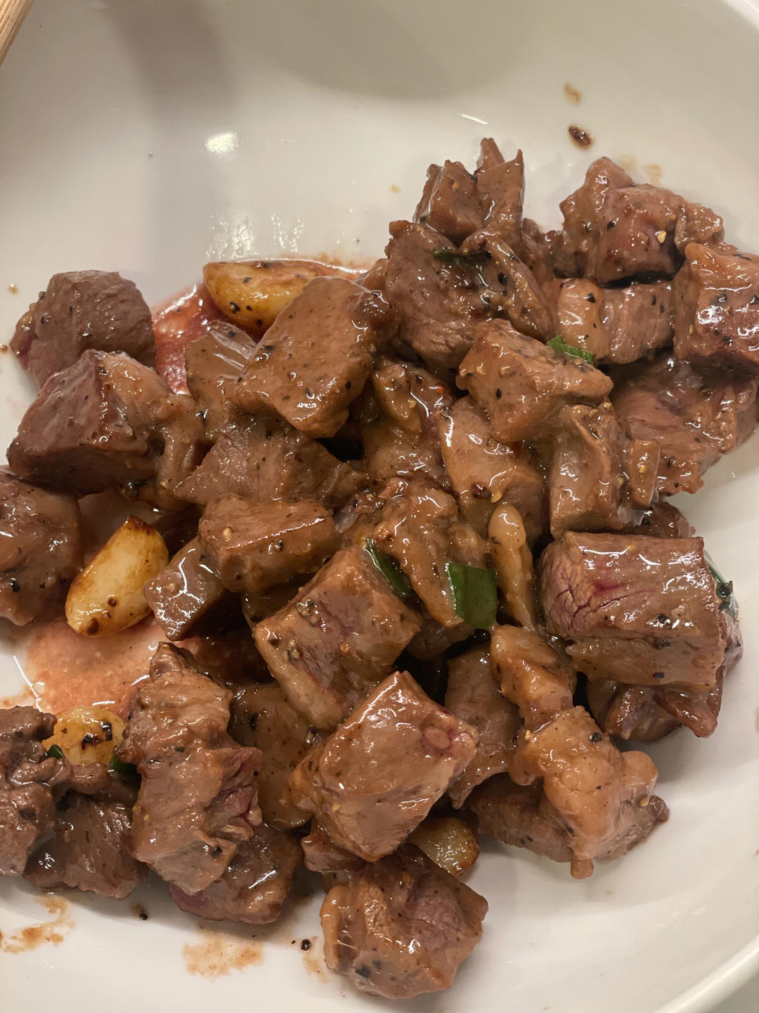 黑椒蒜香牛肉粒