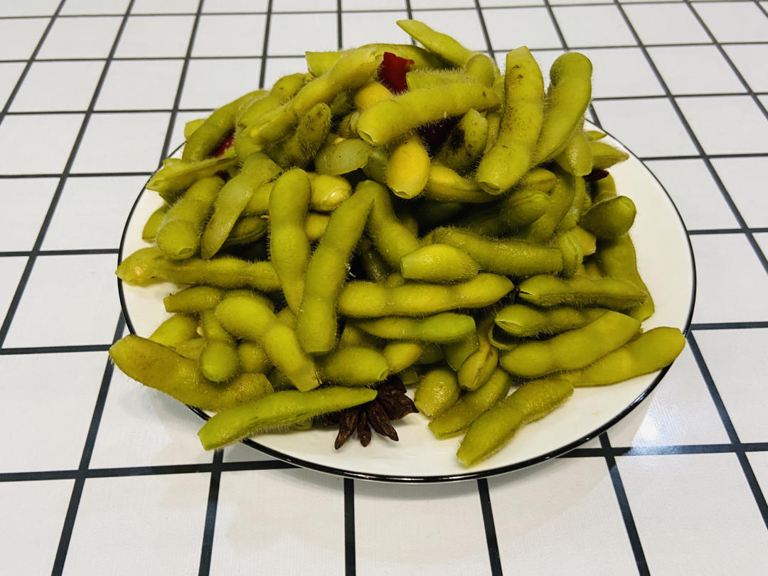 煮毛豆—不会变色版