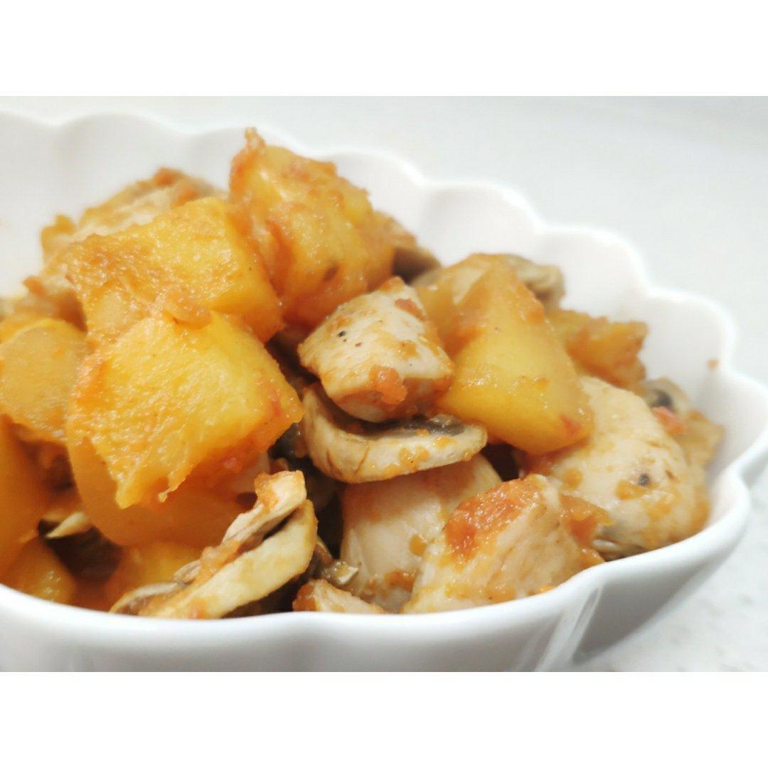 甜辣菠萝苹果鸡【健康一锅端】