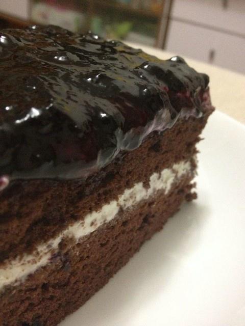 蓝莓巧克力蛋糕的做法