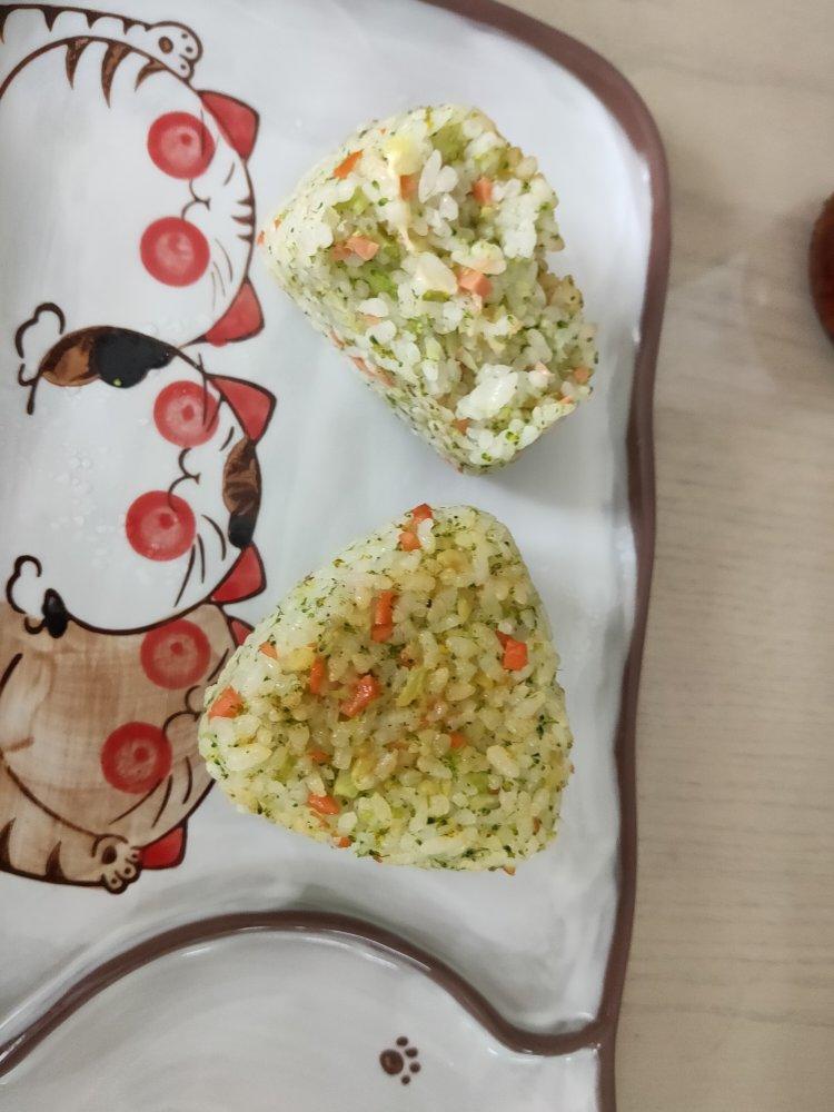 培根青菜烤饭团