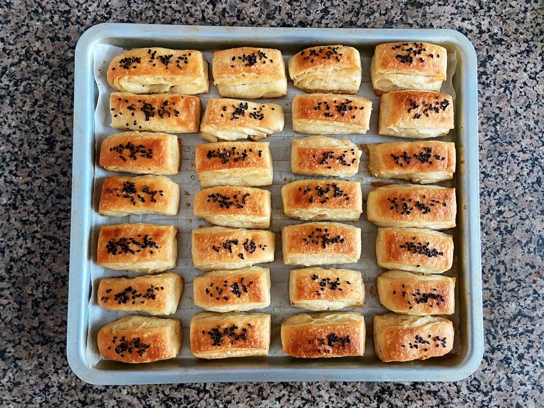 椒盐千层饼（烤箱版）一次发酵 外酥里嫩