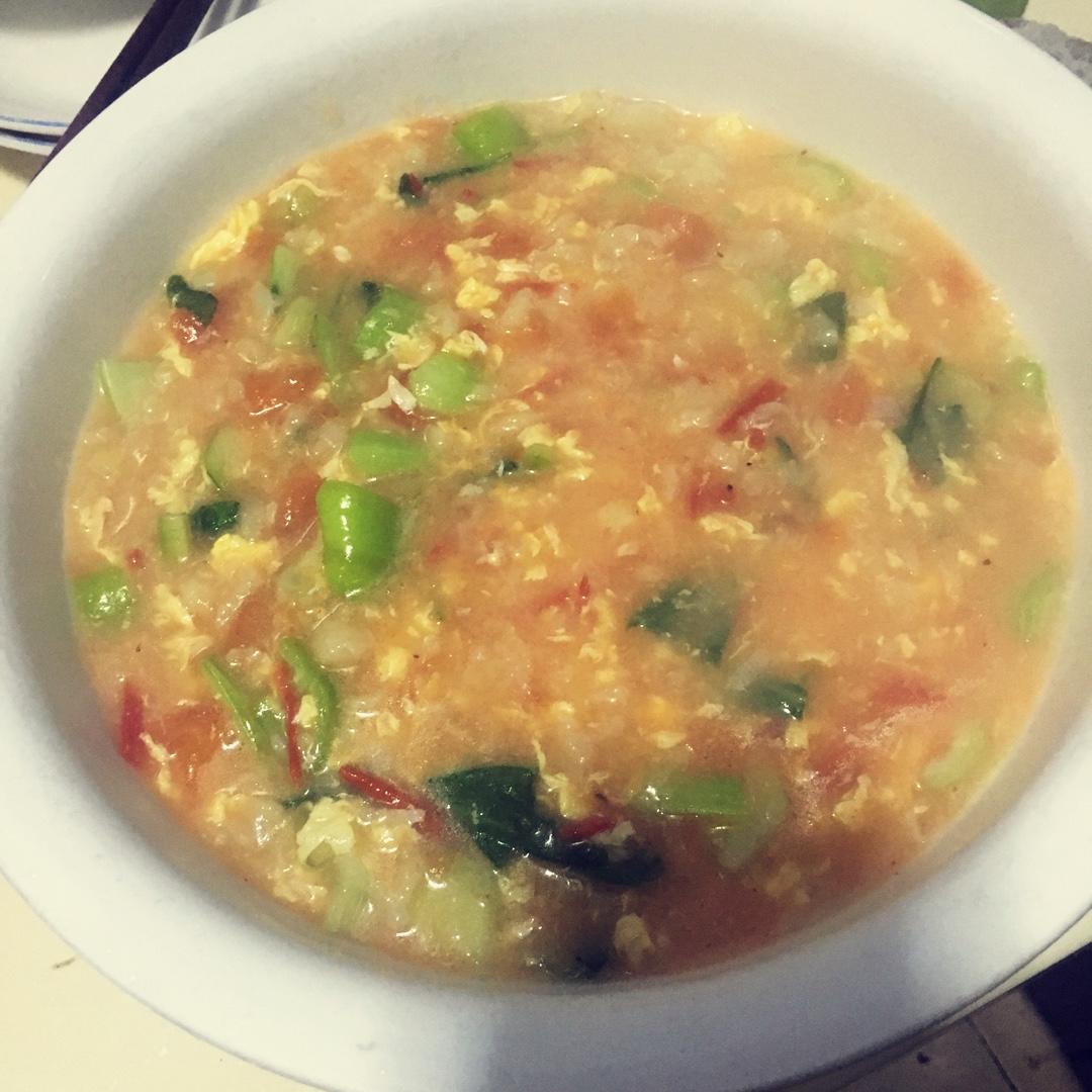 西红柿鸡蛋疙瘩汤