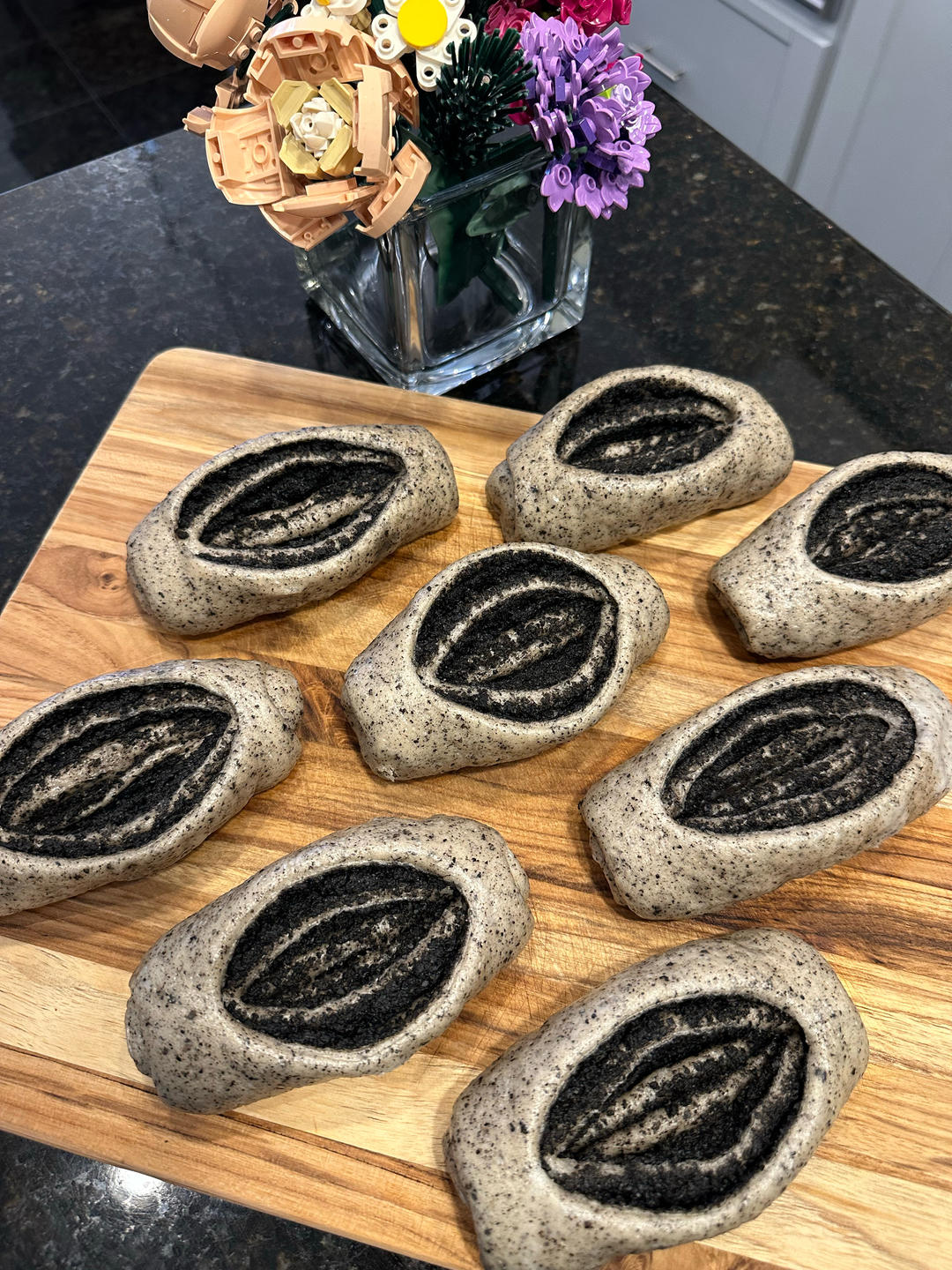 硬控法国人的花式馒头做起来—黑芝麻馒头卷