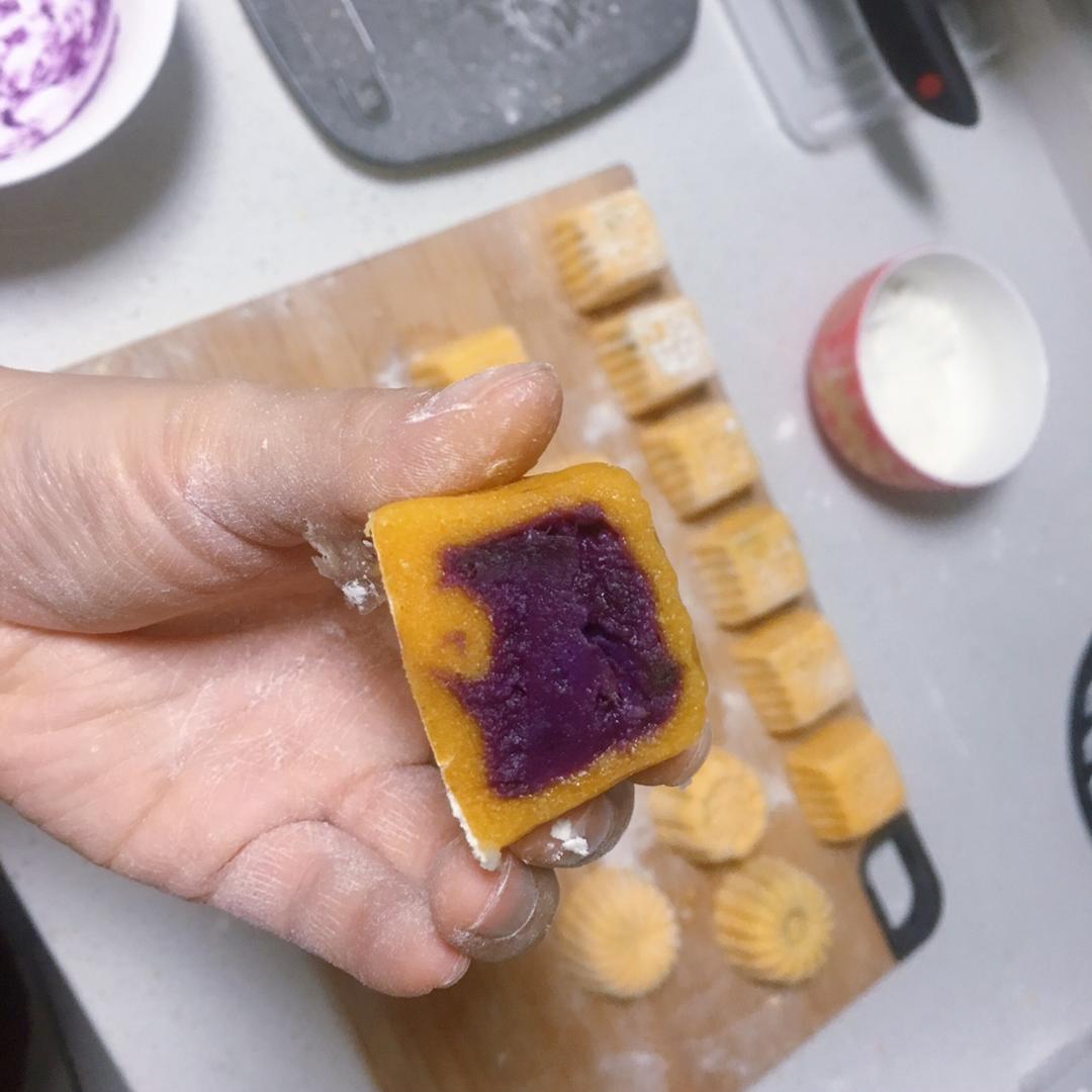 紫薯馅南瓜饼