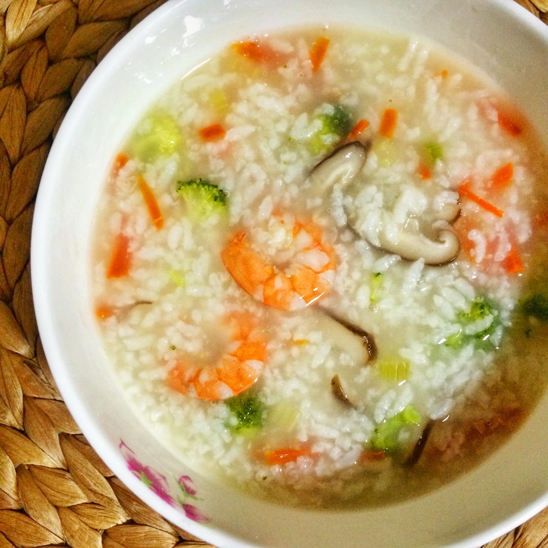 蔬菜虾仁粥