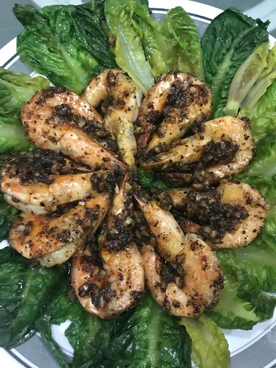 新加坡黑椒虾（新加坡厨师地道做法，可以用螃蟹）