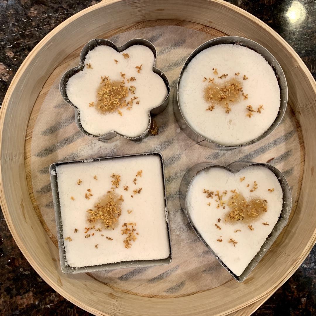 人人都会做的桂花糕+豆沙松糕