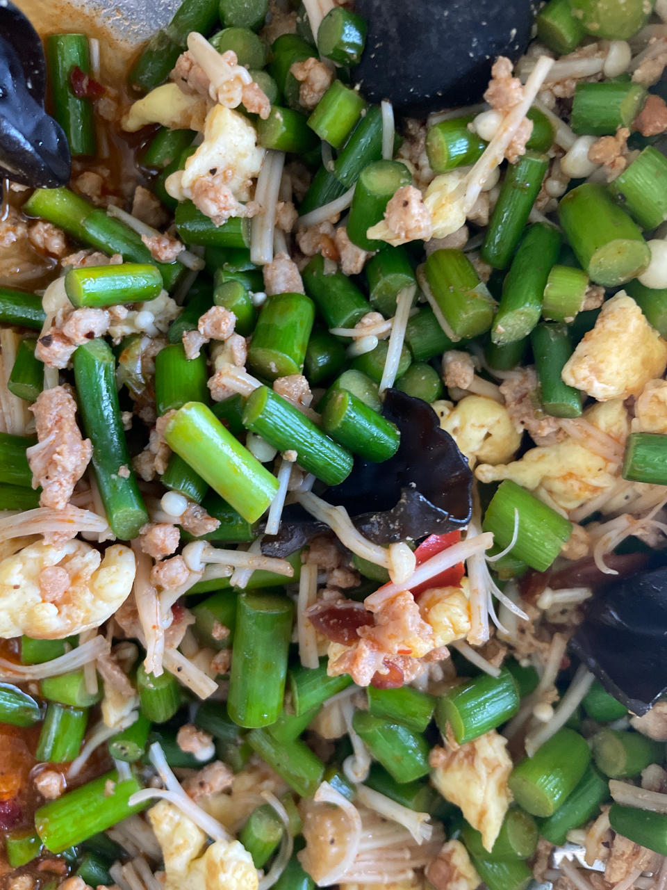 蒜苔肉末 香辣可口 连吃三碗米饭的超级下饭菜