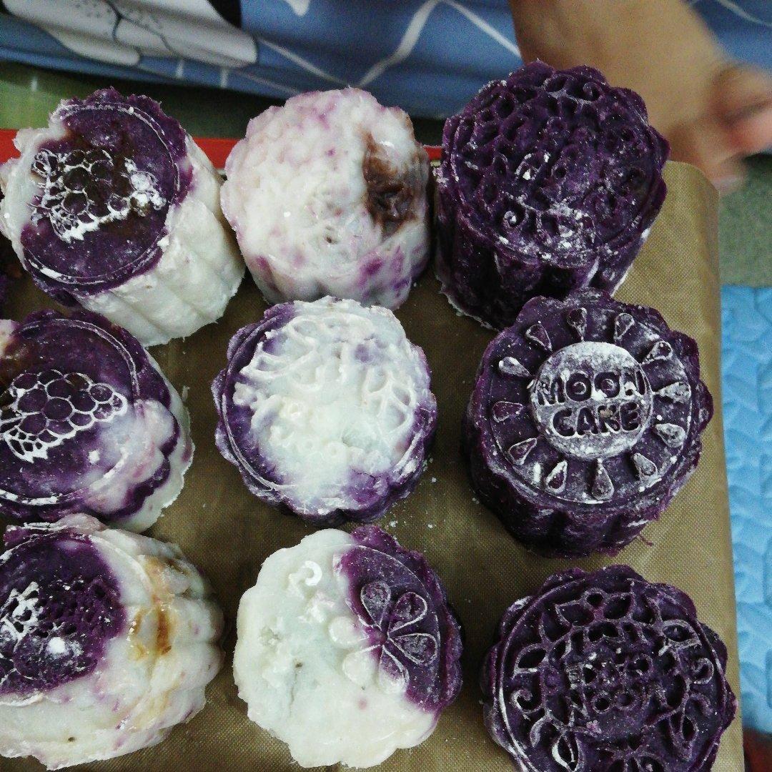 紫薯、山药月饼（豆沙、枣泥馅）