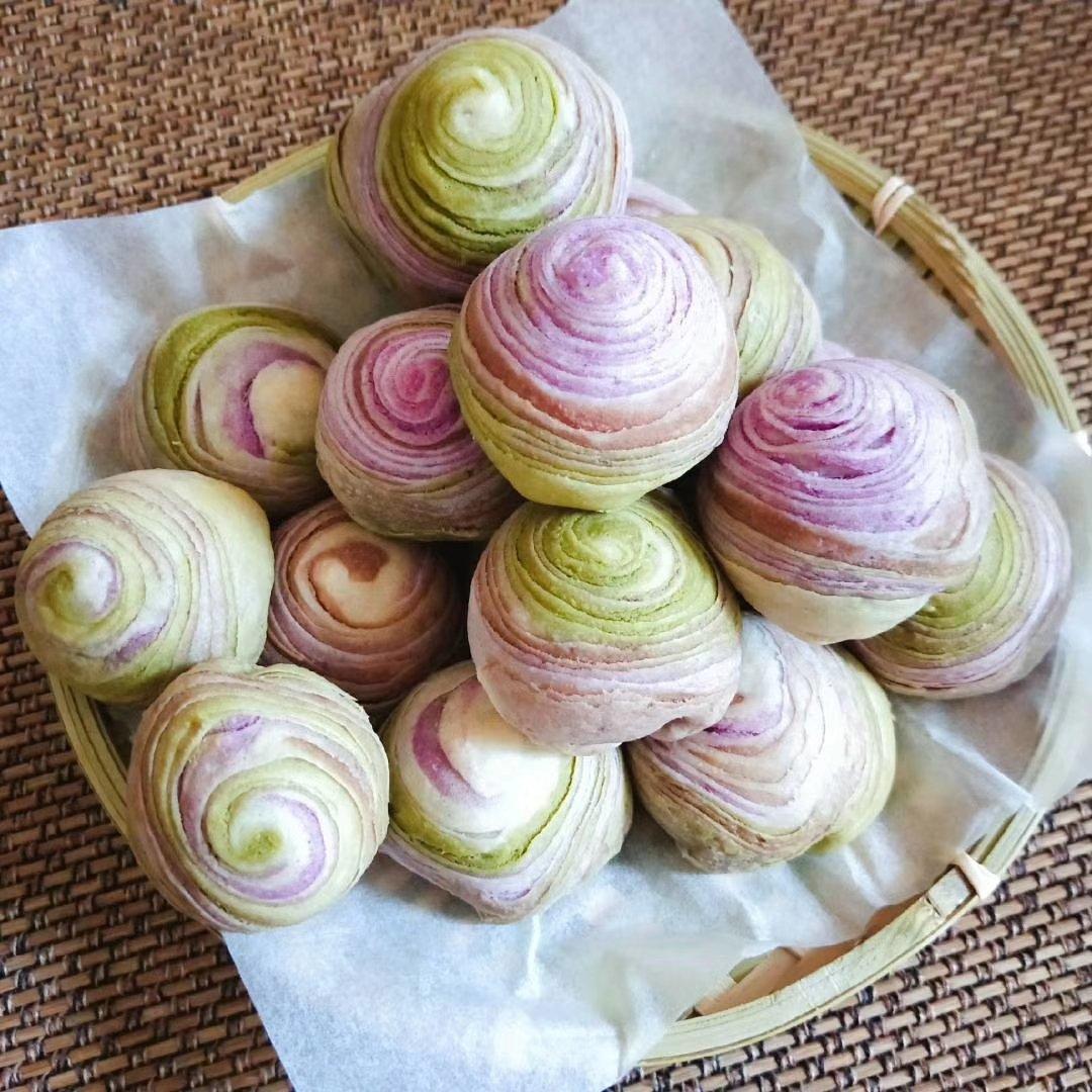 彩虹渐变蛋黄酥（无需揉出膜）