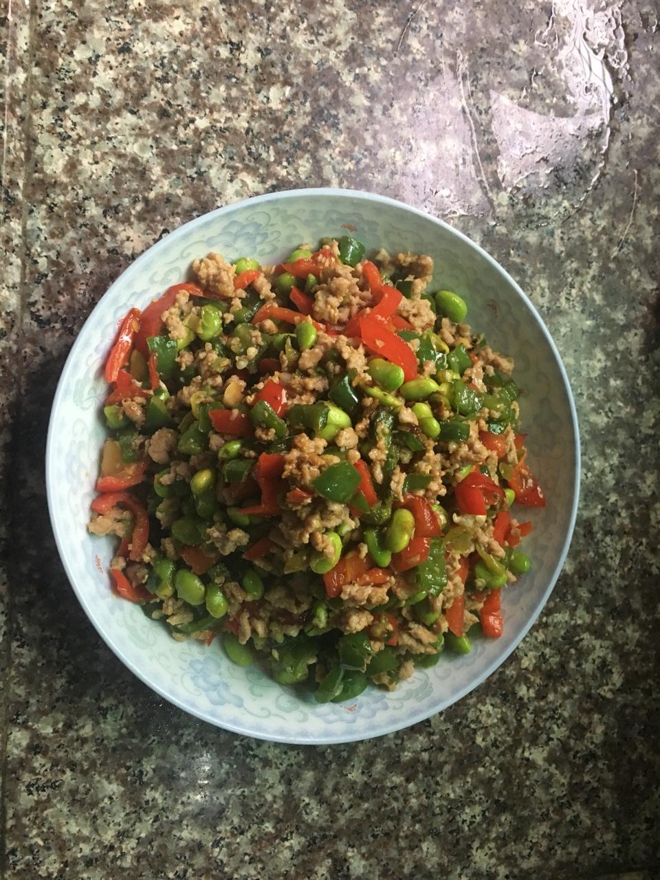 下饭菜 肉末毛豆