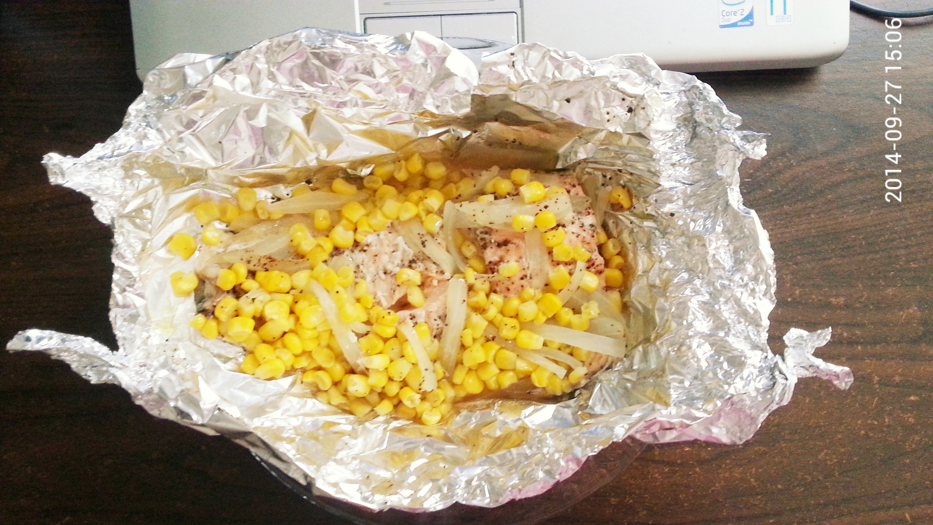 锡纸烤三文鱼  （Salmon Baked in Foil）