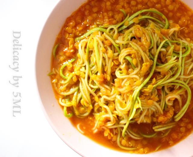 Superfood-小扁豆西葫芦面Lenti Zucchini “noodles”的做法