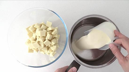 翻译几款常见的奶油霜（七）---白巧克力甘纳许 White Chocolate Ganache Frosting的做法