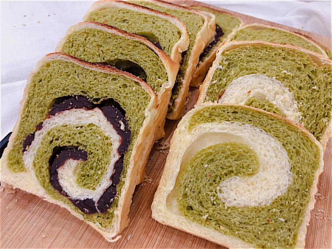 抹茶红豆吐司